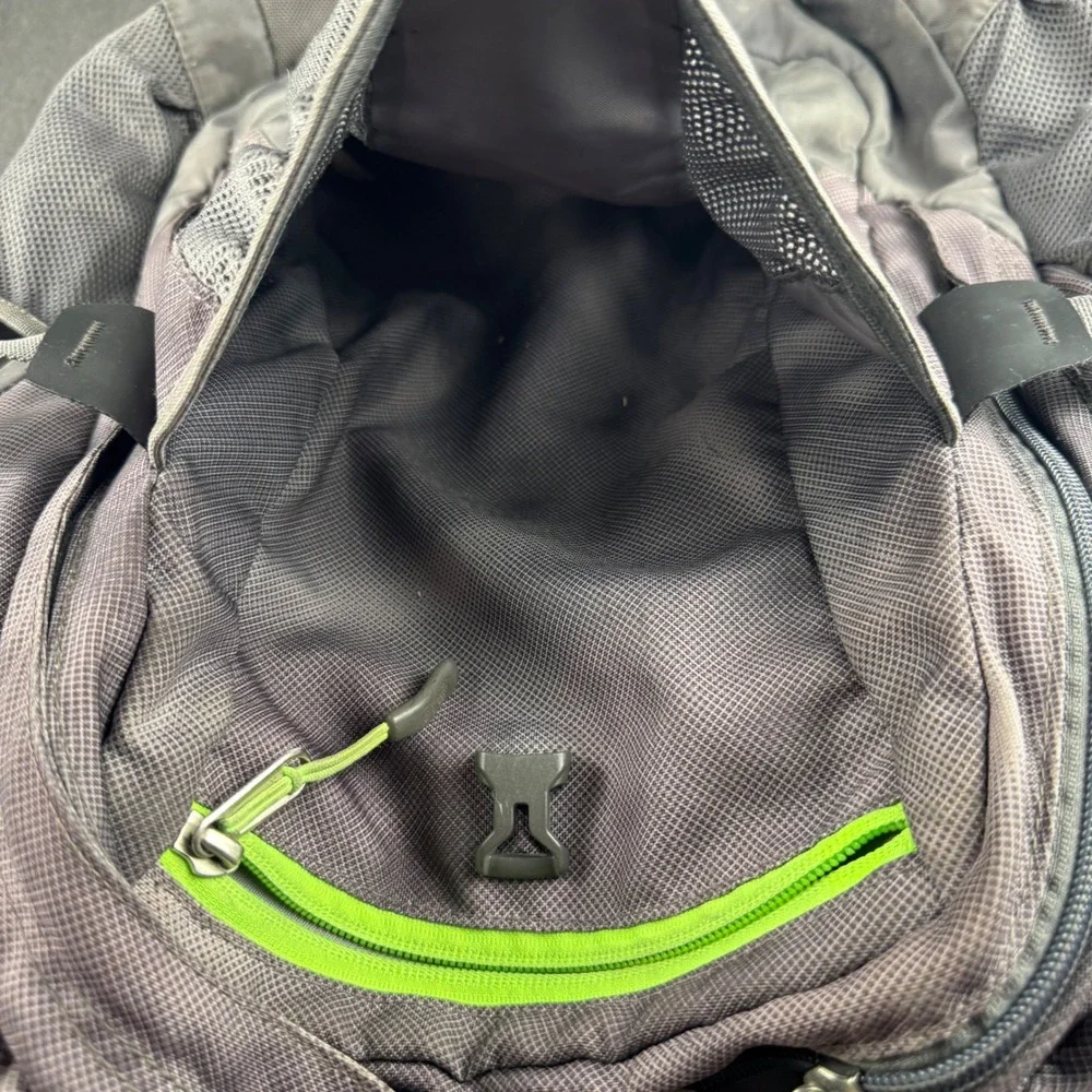 The North Face Recon Backpack Grey Lime Green Hiking School Laptop Daypack Bag